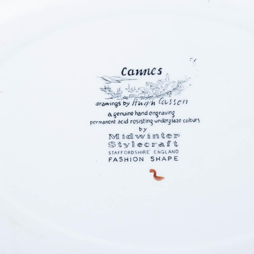 2142 - HUGH CASSON for MIDWINTER STYLECRAFT, 7 pieces of Cannes series china, platter length 31cm