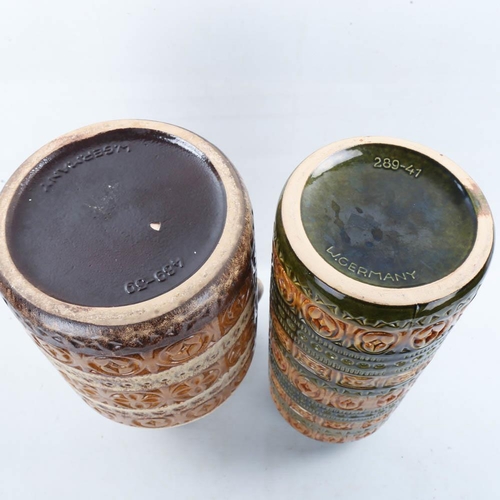 2147 - 2 mid-century West German vases, tallest 41cm