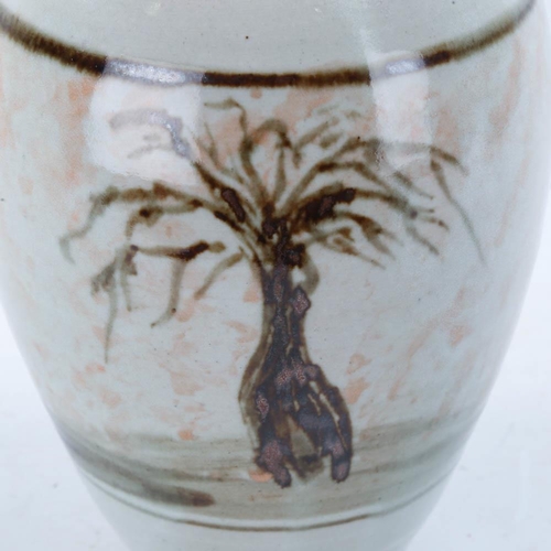 2150 - A studio pottery vase, monogram to base, height 24cm