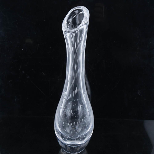 2152 - VICKE LINDSTRAND for KOSTA, clear glass vase, height 30cm