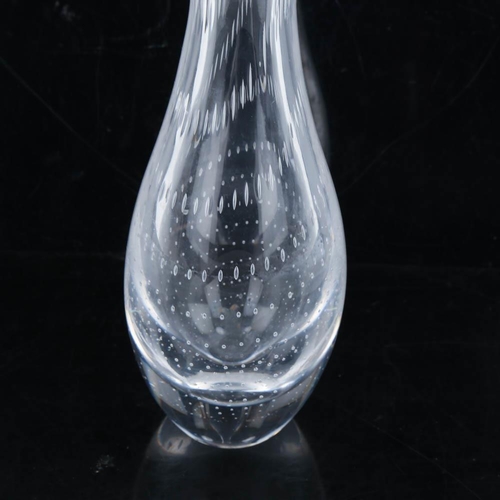 2152 - VICKE LINDSTRAND for KOSTA, clear glass vase, height 30cm