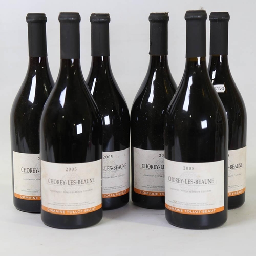 1022 - 6 bottles of Chorey-Les-Beaune, 2005 Domaine Tollot-Beaut, Cote-D'Or, Burgundy