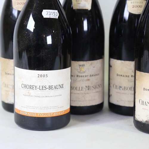 1029 - 6 bottles of Burgundy wine, 5 Chambolle-Musigny 2000 Domaine Robert Arnoux, 1 Chorey-Les-Beaune 2005... 