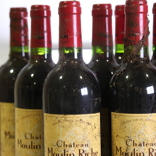 1034 - 12 bottles Chateau Moulin Riche 2000, St Julien, Bordeaux