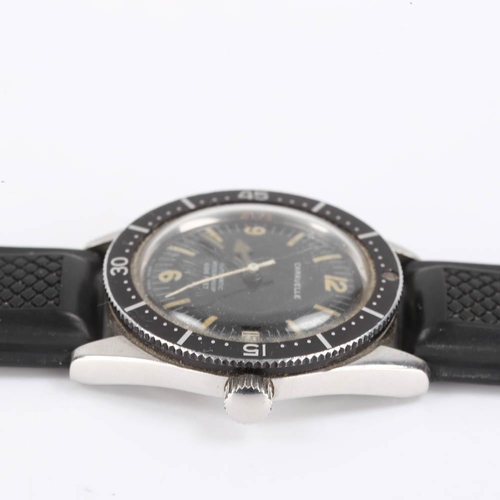 2 - CARAVELLE - a Vintage stainless steel Skin Diver's automatic wristwatch, ref. 665, circa 1960s, blac... 