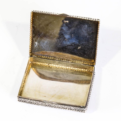 167 - An early 20th century Continental silver and tortoiseshell box, with inset miniature handpainted por... 