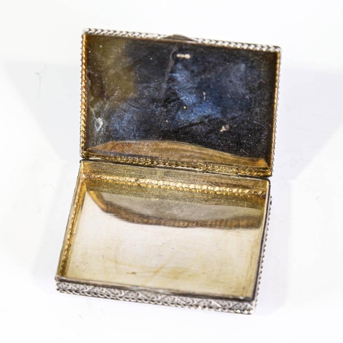 167 - An early 20th century Continental silver and tortoiseshell box, with inset miniature handpainted por... 