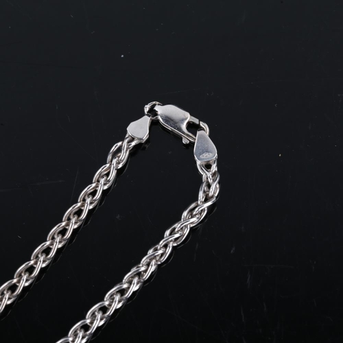 180 - A 9ct white gold link chain bracelet, bracelet length 20cm, 10g