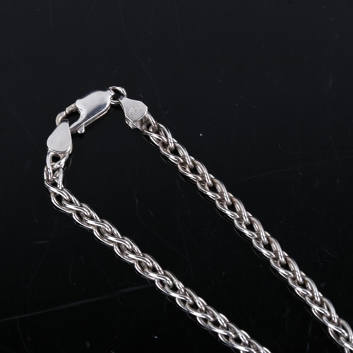 180 - A 9ct white gold link chain bracelet, bracelet length 20cm, 10g