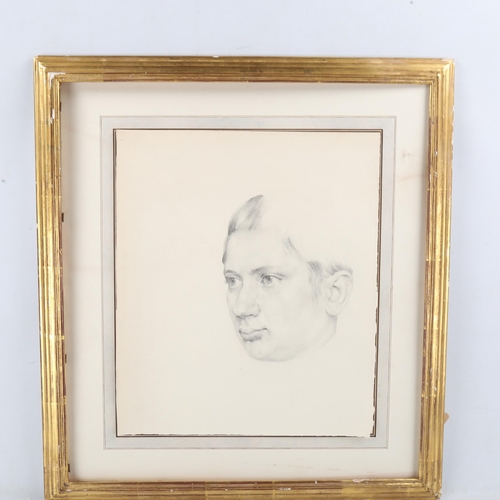 1783 - Circle of Stanley Spencer, detailed pencil drawing, head study, unsigned, sheet size 15