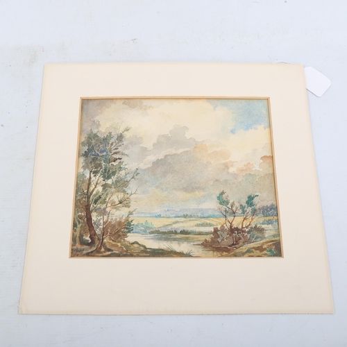 1793 - R Holst, watercolour, rural scene, signed and dated '54, 8