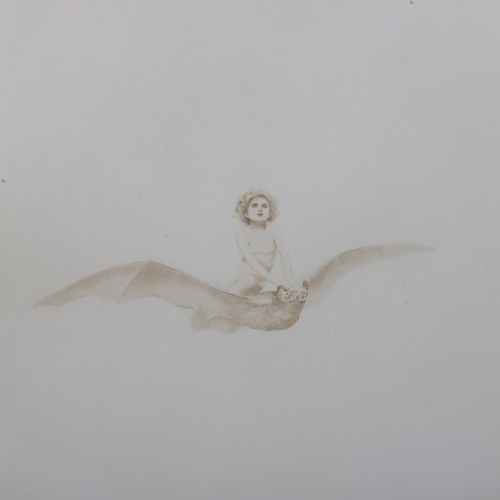 1824 - Charles Prosper Sainton, 2 silverpoint etchings, fantasy studies, signed in pencil, 10.5