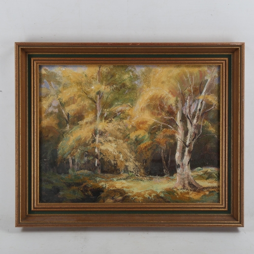 1856 - Arthur Croft Mitchell, oil on board, woodland scene, circa 1935, 12