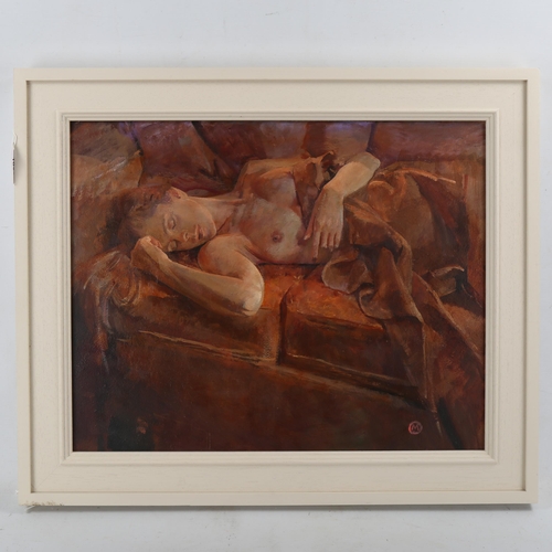 1859 - Julian Gordon Mitchell, oil on canvas, sleeping nude, 16