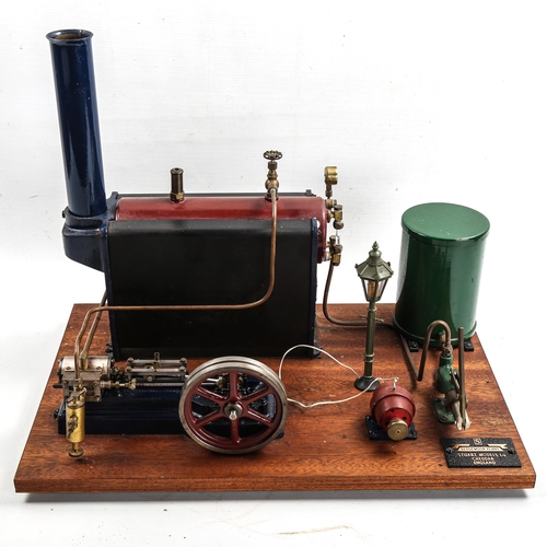 1012 - A Stuart Turner built steam Sedgemoor Plant, on original base board with Stuart Model plaque, base 4... 