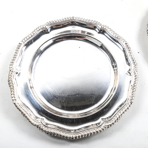 1013 - *WITHDRAWN* A set of ten 19th century silver plated dinner plates, with Marie Antoinette cypher cres... 