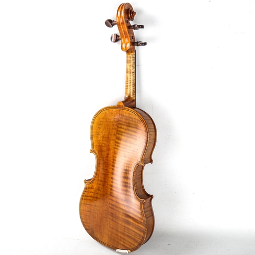 1047 - A viola, late 19th century, possibly Berlin School, previously owned and played by John Georgiadis, ... 