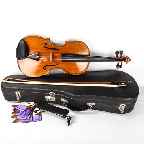 1047 - A viola, late 19th century, possibly Berlin School, previously owned and played by John Georgiadis, ... 