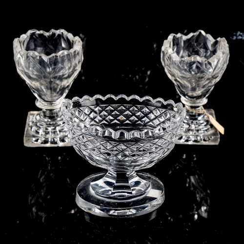 1071 - A group of Georgian and Victorian glassware, including a firing glass, height 11cm, and 3 Georgian c... 