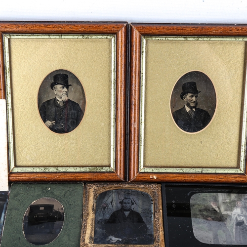 1101 - A group of early photographs, including stereo ambrotype etc