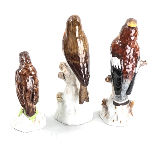 1139 - 3 Dresden and Spode porcelain bird's, largest height 15cm (3)