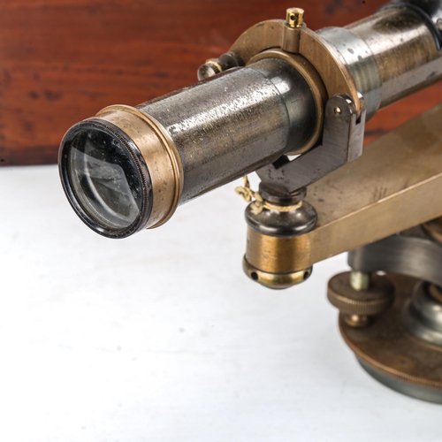 1172 - An American brass-mounted theodolite, by L Beckmann of Ohio USA, circa Second World War Period, in o... 