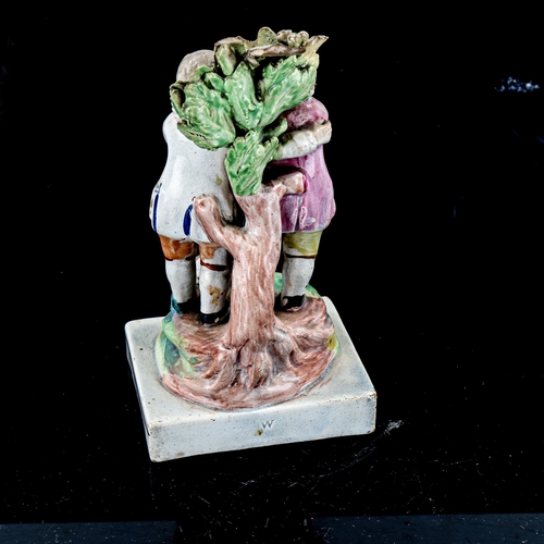 1243 - Staffordshire Pearlware group, Friendship, height 17cm