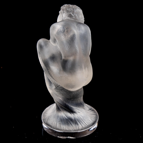 1346 - RENE LALIQUE SIRENE - opaque glass car mascot, impressed signature, height 10cm