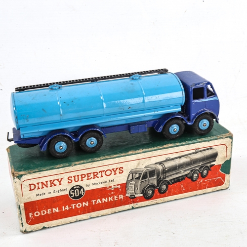 1353 - DINKY SUPERTOYS - Foden 14 ton tanker no. 504 (boxed)