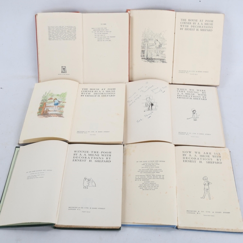 1420 - Winnie the Pooh by AA Milne, 6 books in the series published by Methuen and Co