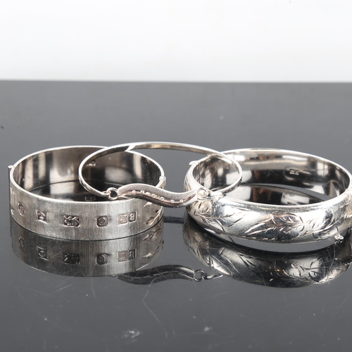 243 - 7 silver bangles and bracelets, 179.8g total (7)