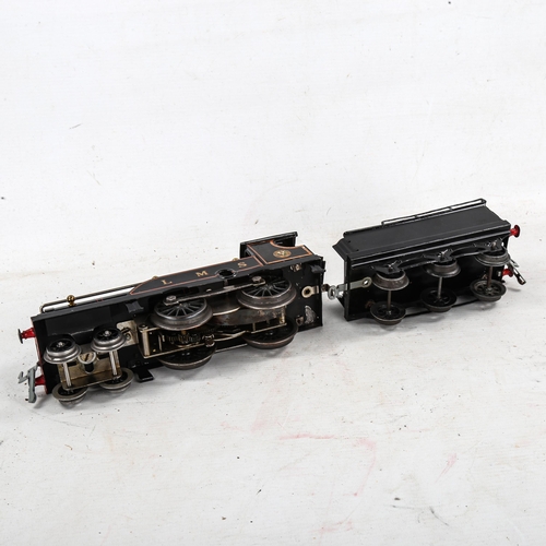 1469 - Vintage Hornby LMS O gauge clockwork locomotive and tender