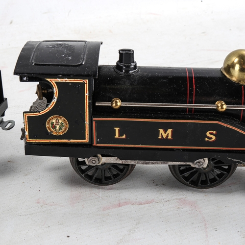 1469 - Vintage Hornby LMS O gauge clockwork locomotive and tender