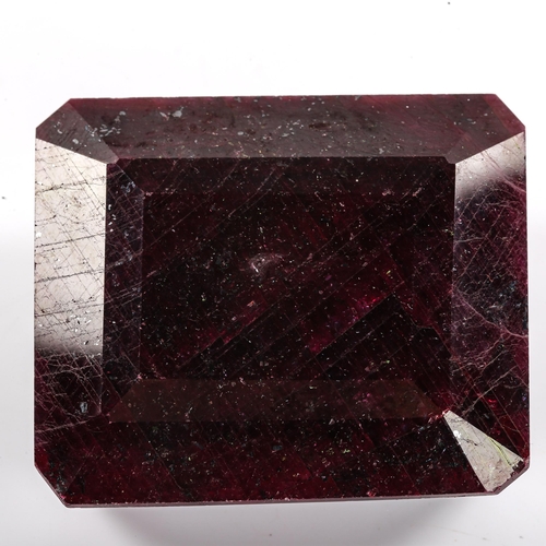 313 - 994ct unmounted rectangular step cut ruby, dimensions 57.00 x 48.00 x 29.22mm, 199.22g, with GLI Gem... 