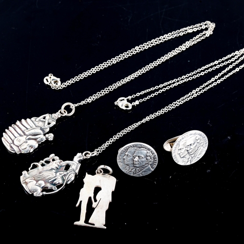 350 - Various Fairytale silver jewellery, including pendant necklaces and cufflinks, 45g total (4)