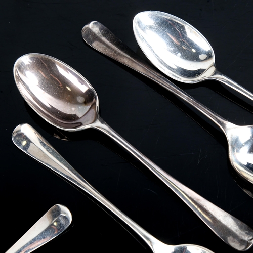 486 - 2 sets of 6 early 20th century silver Rattail pattern teaspoons, by Walker & Hall and Joseph Rodgers... 