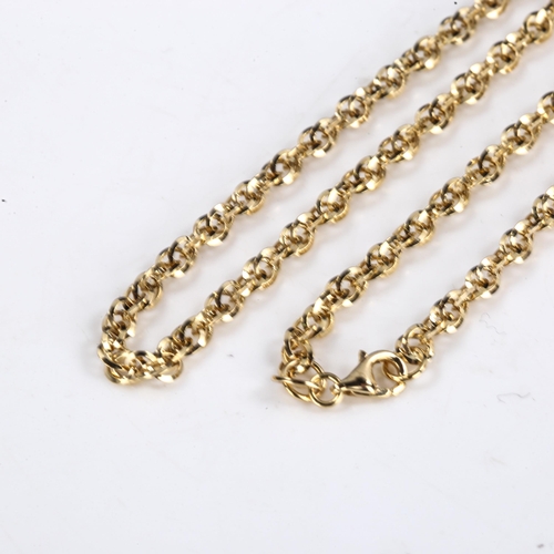 578 - A modern 9ct gold Prince of Wales link chain necklace, length 62cm, 5.4g