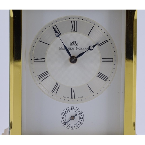 A modern Matthew Norman Anglaise style grande carriage clock, 8