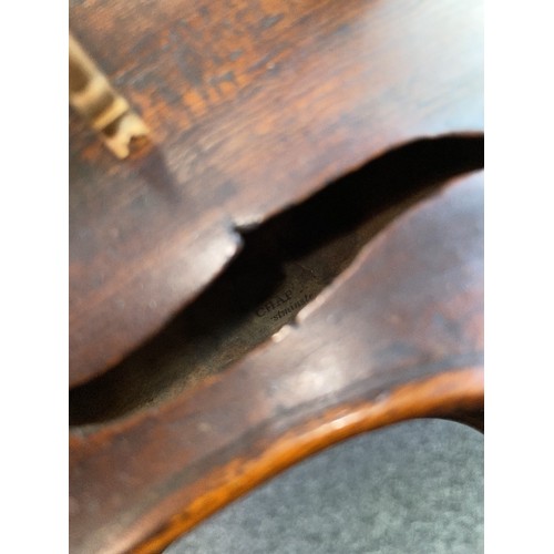 1050 - An Antique violin, probably late 19th century, with 1-piece back, back length 36cm, with case