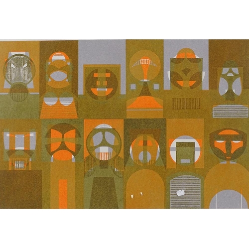 Gerald Clements, 3 screen prints, abstract compositions, all signed in ...