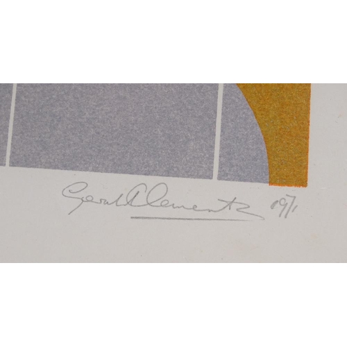 Gerald Clements, 3 screen prints, abstract compositions, all signed in ...