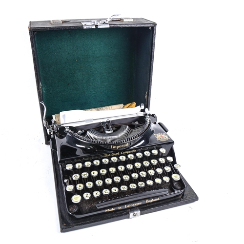 7 - A Vintage Imperial Good Companion typewriter, serial no. BE872, barrel length 23cm, in travelling ca... 