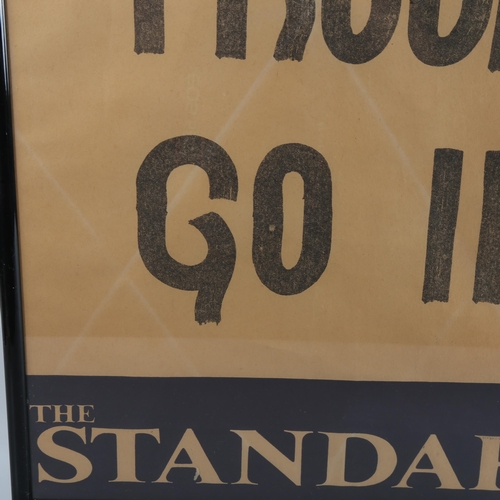 119 - Original The Standard printed news-stand banner 