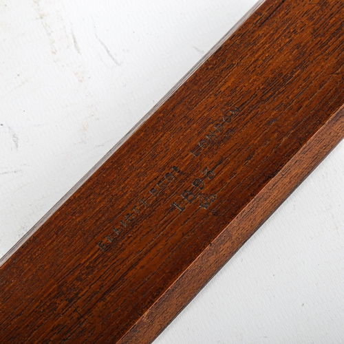 132 - A surveyor's alidade, in original mahogany case, case length 53cm