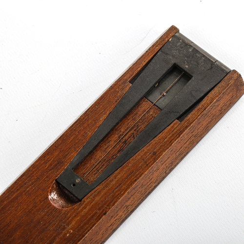 132 - A surveyor's alidade, in original mahogany case, case length 53cm