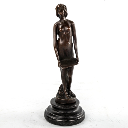 146 - A small reproduction bronze Classical nude figure, height 19cm