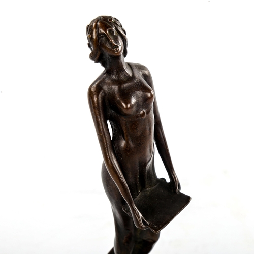 146 - A small reproduction bronze Classical nude figure, height 19cm