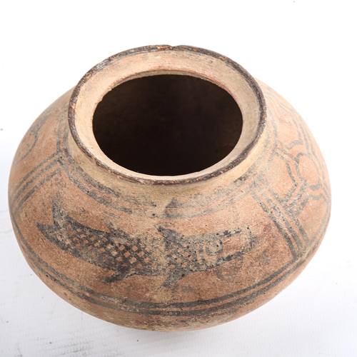 201 - 2 Ancient terracotta bowls with painted decoration, Indus Valley, approx 3000 BC, largest 13cm diame... 