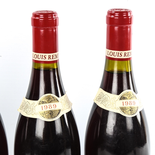 53 - 4 bottles of Burgundy wine, 1989 Domaine Louis Remy Chambertin Grand Cru.