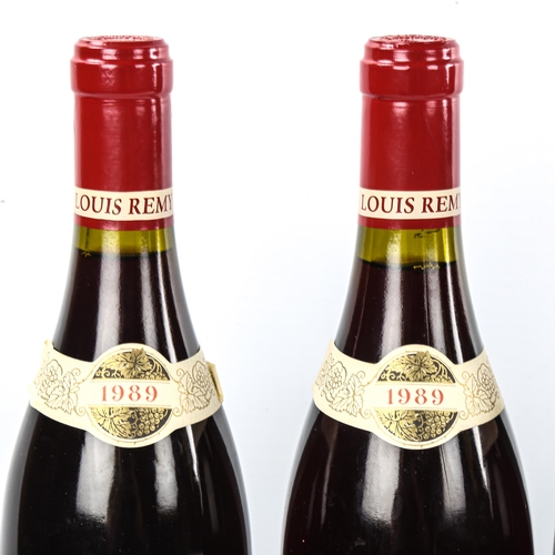 53 - 4 bottles of Burgundy wine, 1989 Domaine Louis Remy Chambertin Grand Cru.